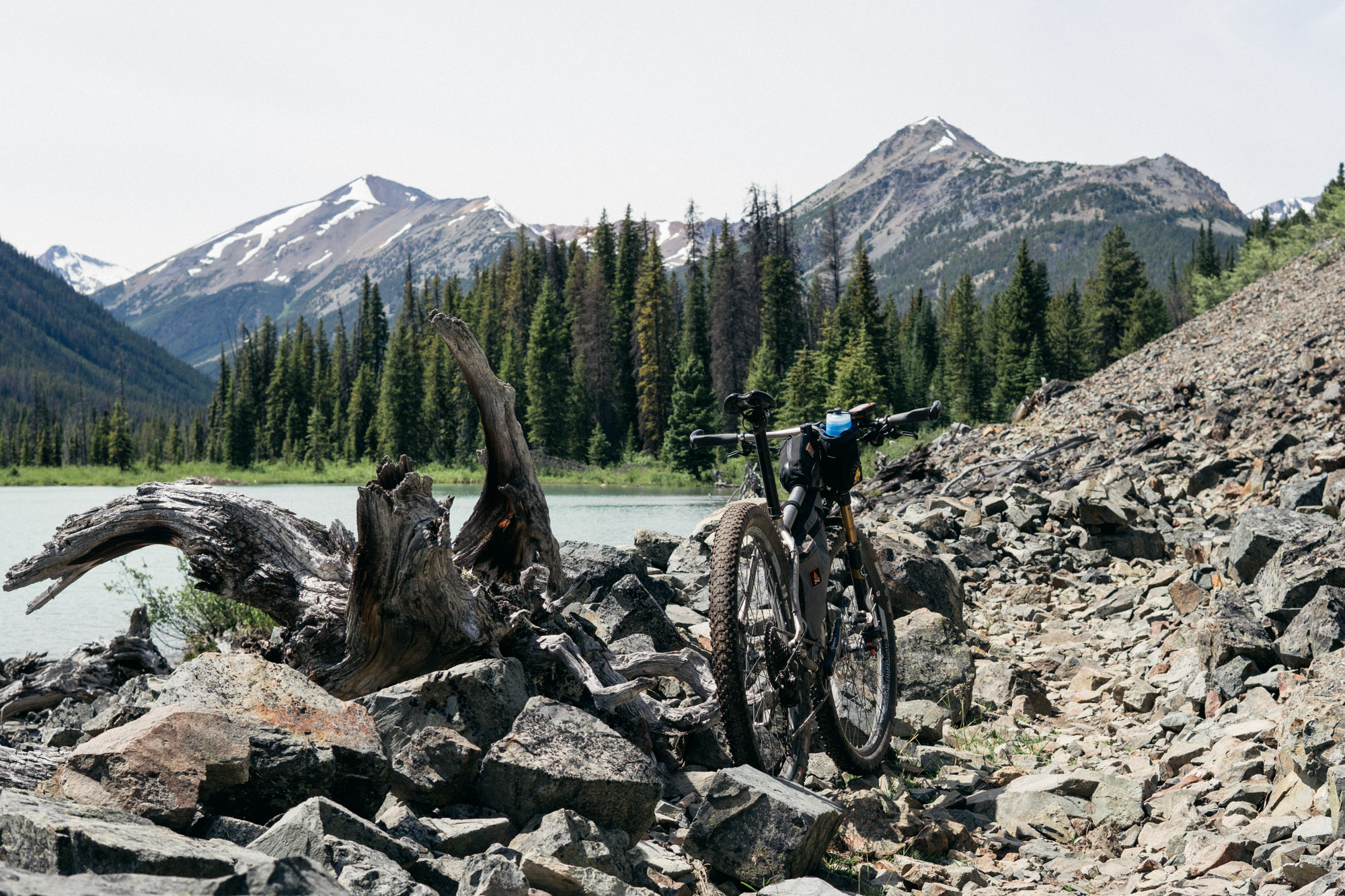 Another rockslide during my day ride up to Warner Lake.