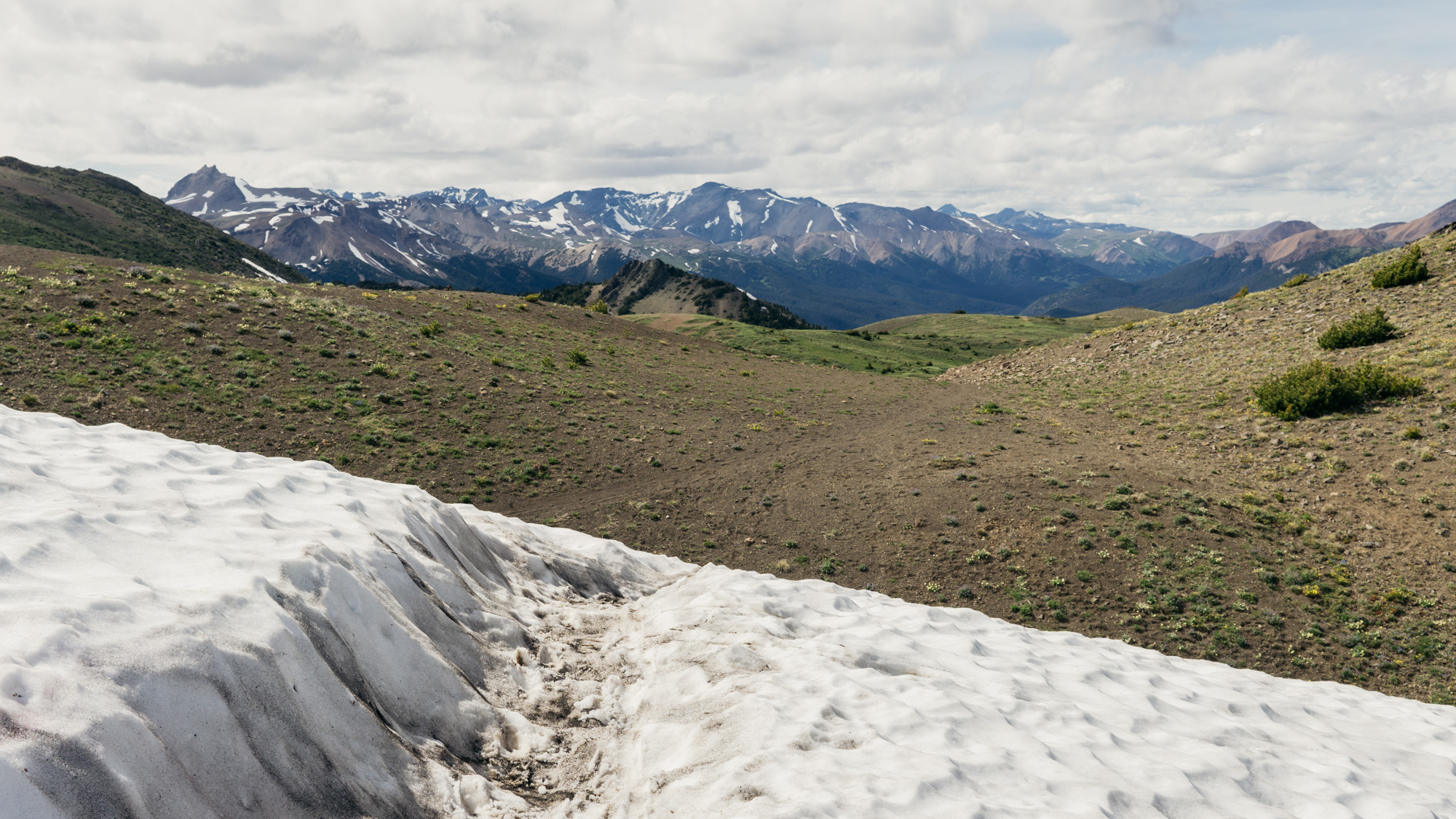 My first bit of snow on the High Trail. I encountered more on the trip, but was in no mood to get the camera out.