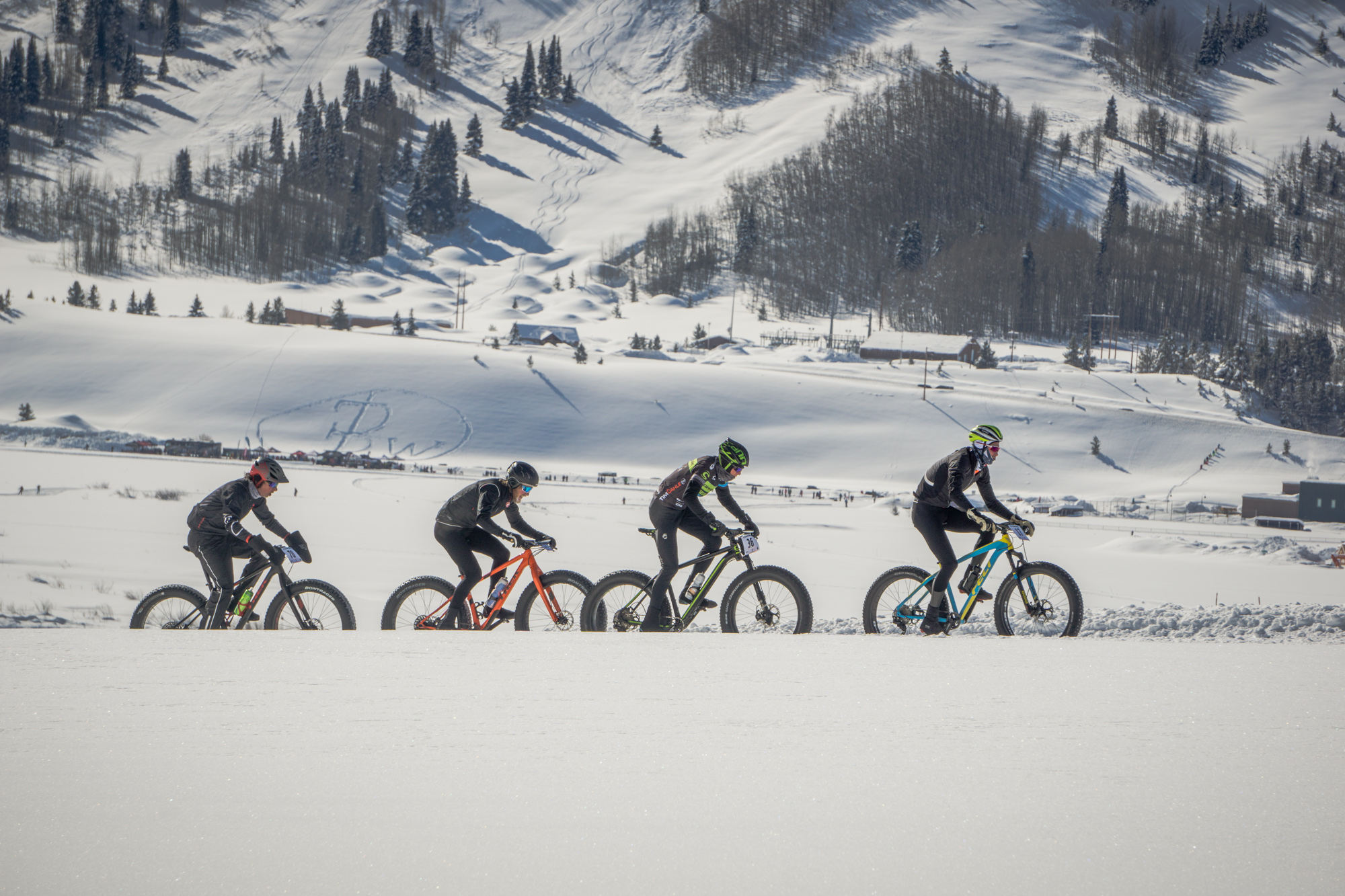 These four were the leaders from the start and through the finish.