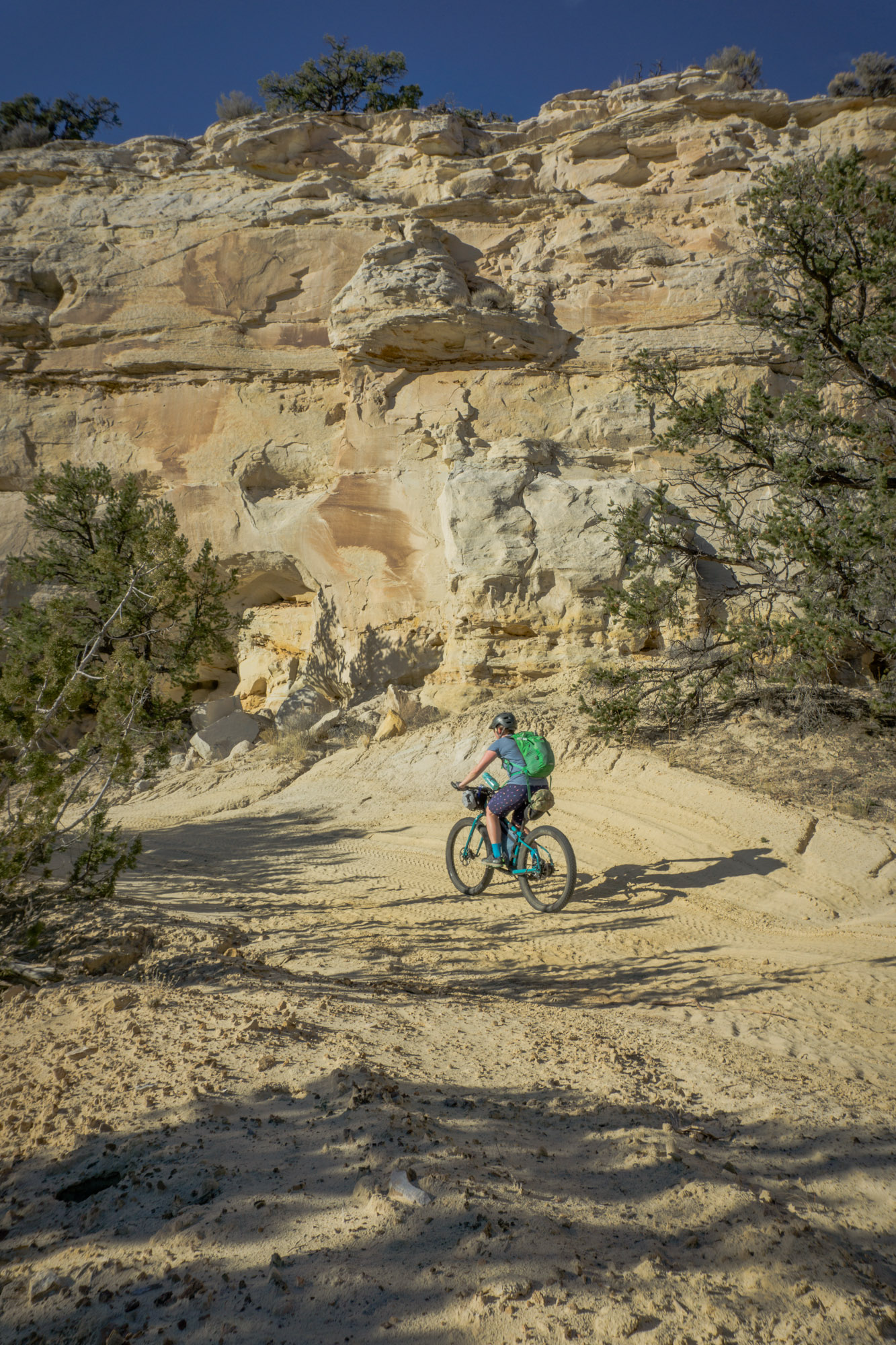 The majority of the route is quality road, but there is a hand full of sections that were sandy, Including Cat Canyon around mile ten of the our route.